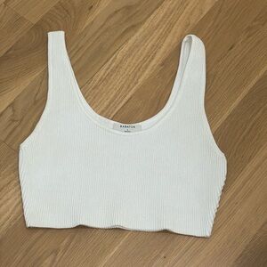 Aritzia Babaton Sculpt Knit Square Neck Cropped Tank Size Large